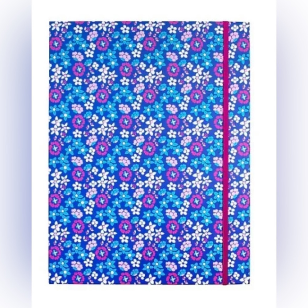 Vera Bradley File Folio Bloom Berry - 22 X 9.25 File Folder 9 Accordion Pockets